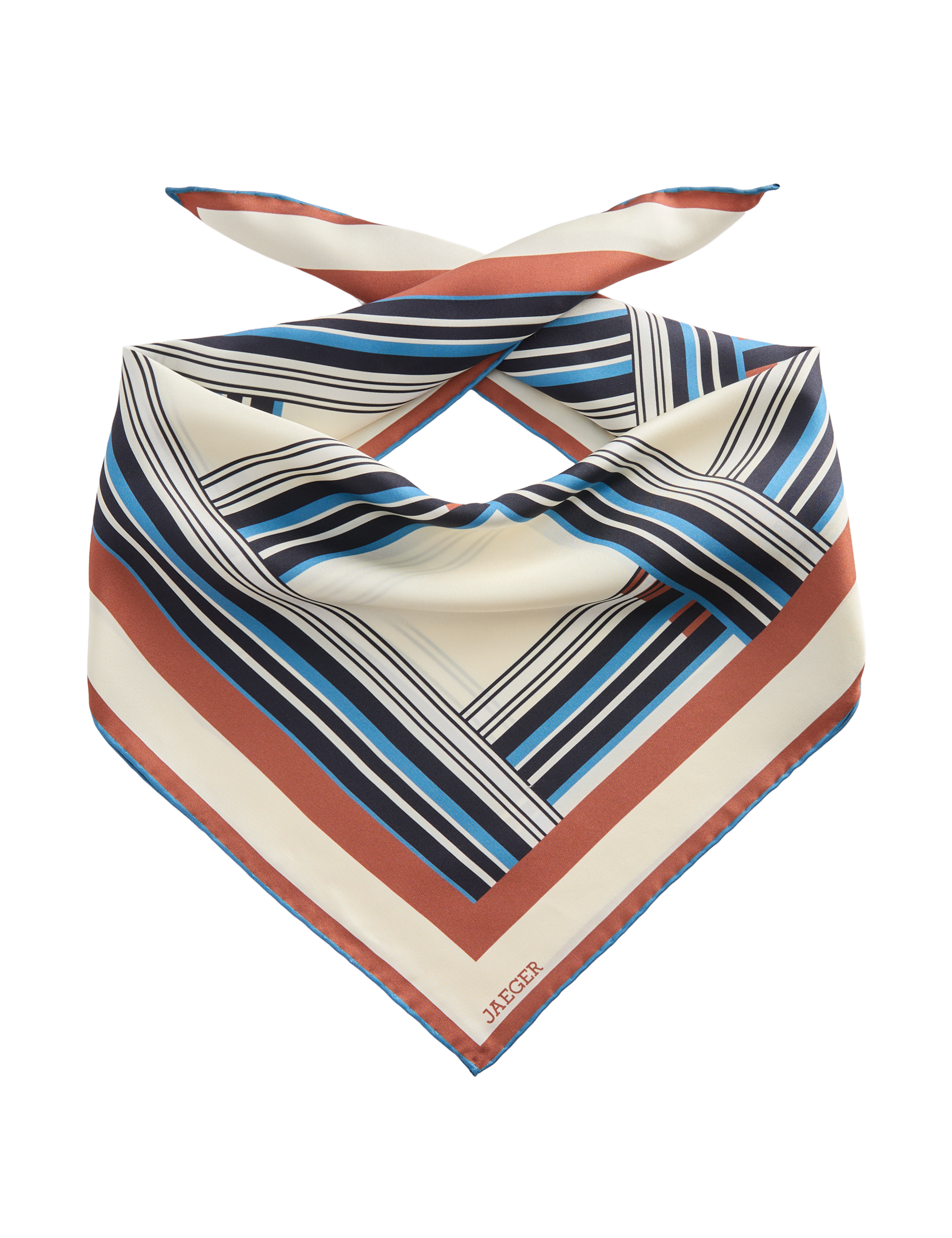 Jaeger pure silk geometric scarf 64cm - British product