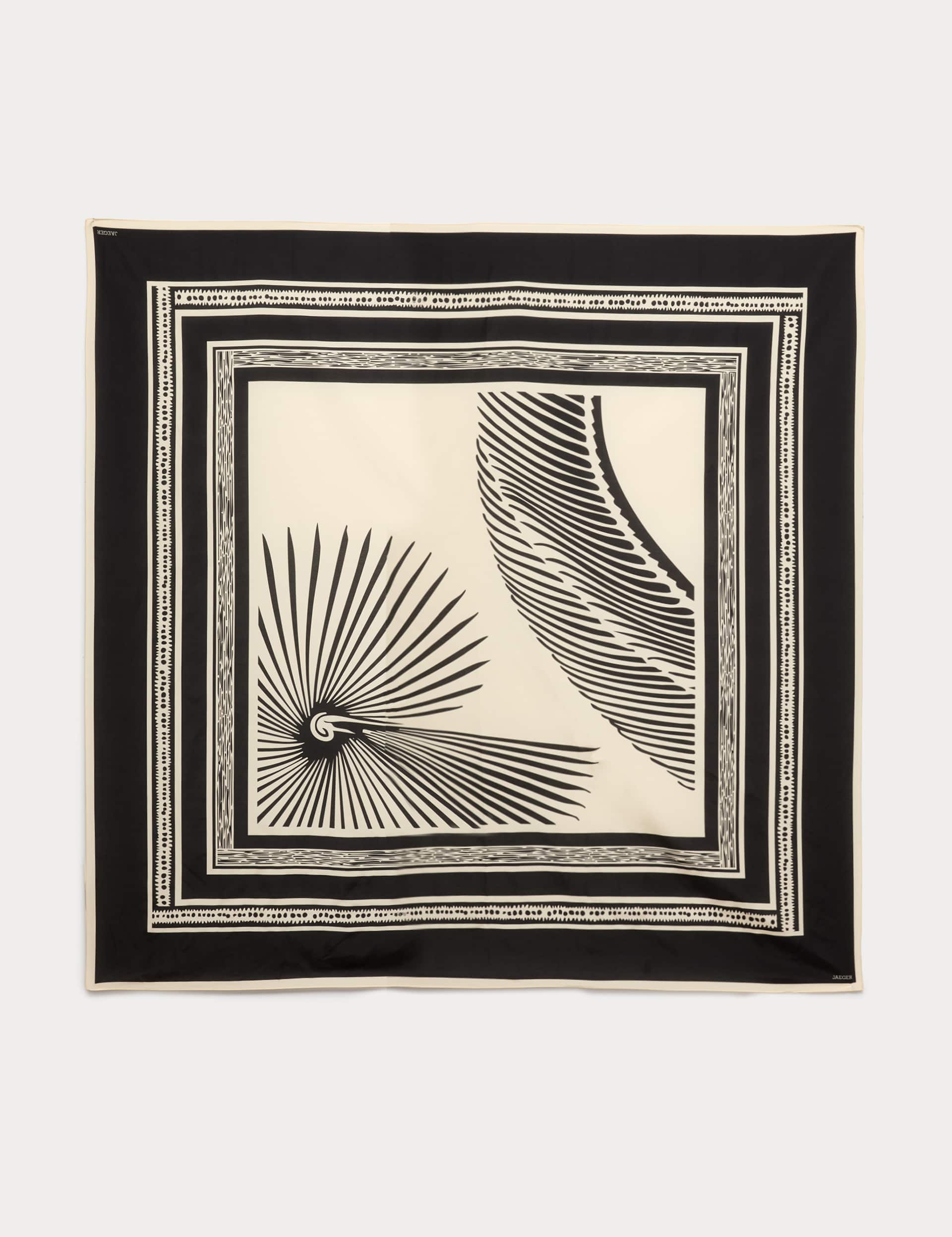 Jaeger extra large cotton rich silk scarf 130cm, UK version