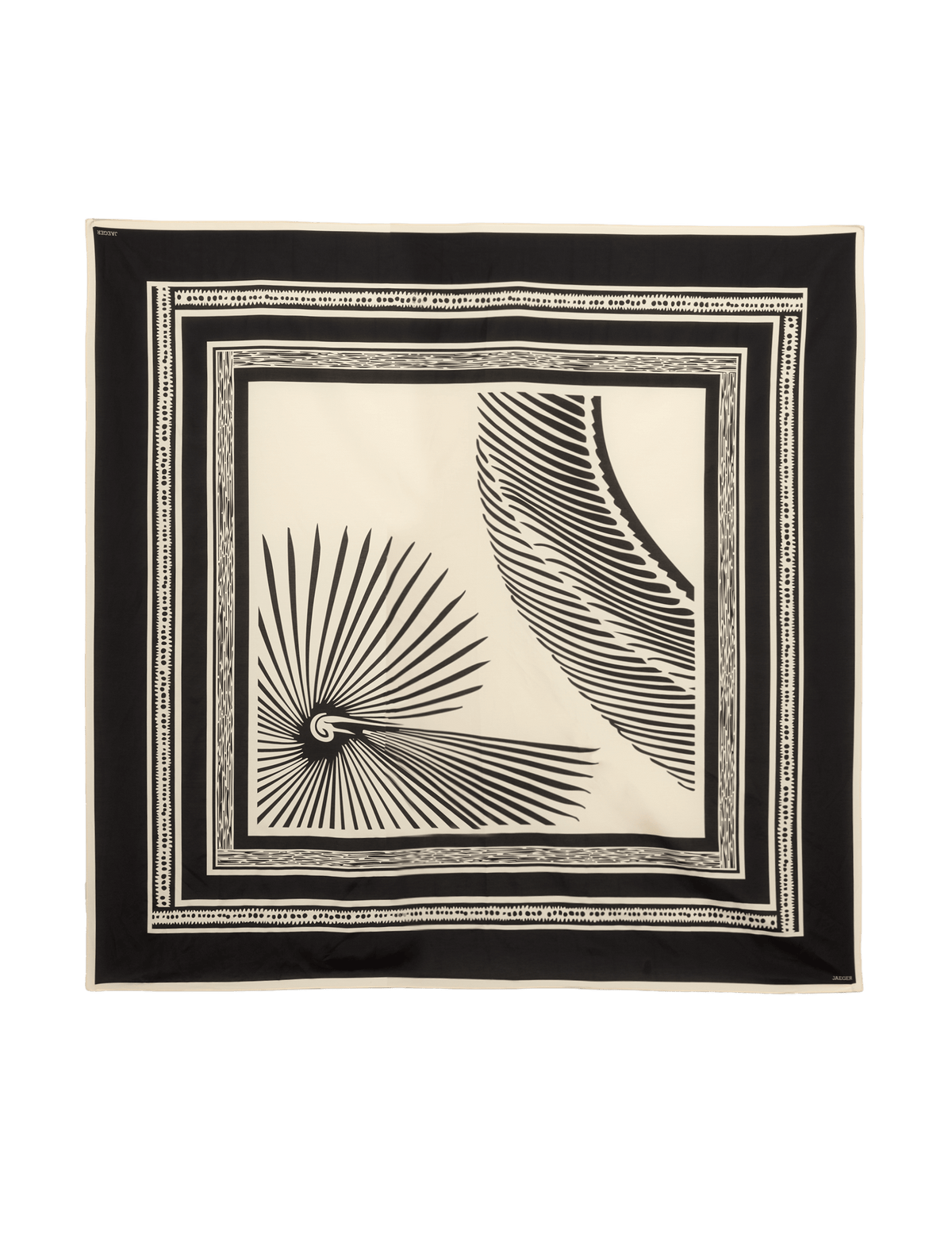 Jaeger extra large cotton rich silk scarf 130cm, UK version