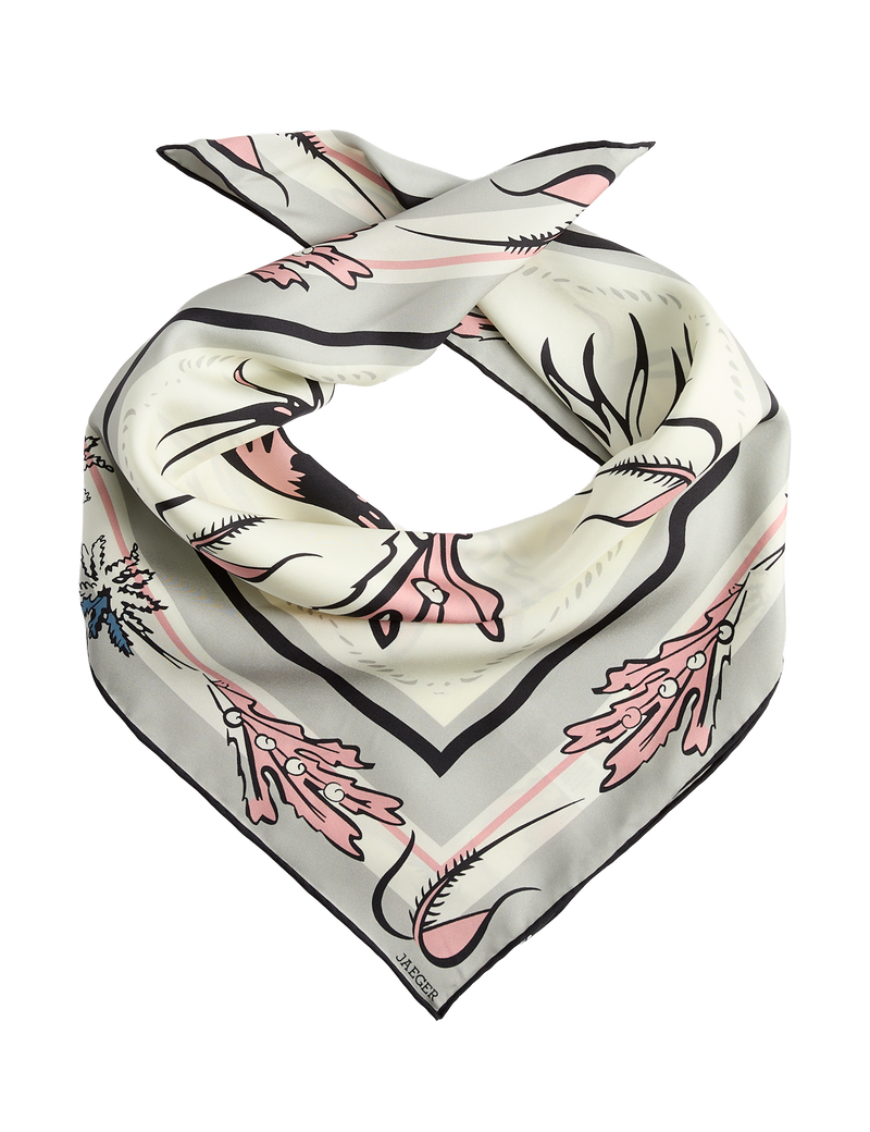 Jaeger pure silk square scarf 64 cm, UK version