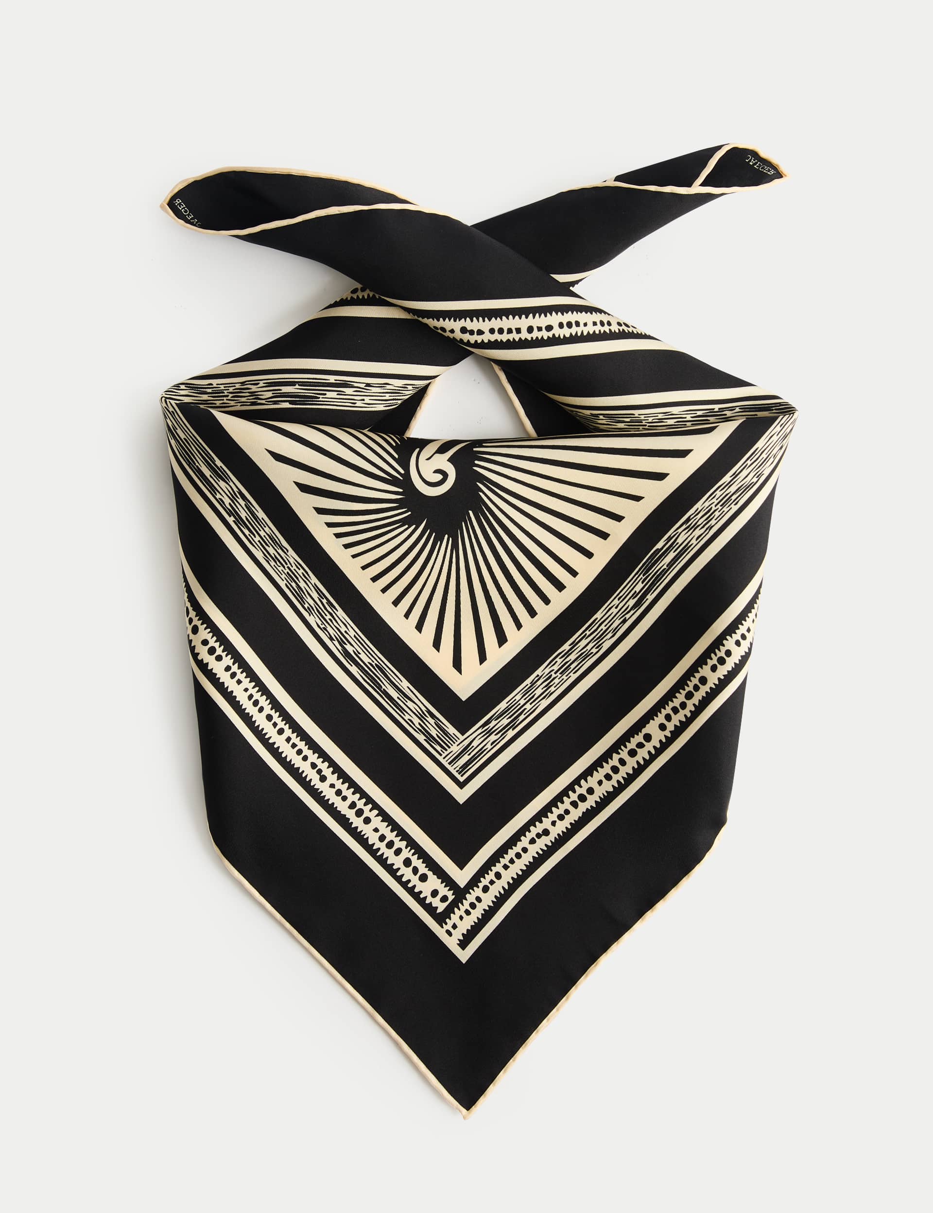 Jaeger pure silk printed scarf 64 cm, UK version
