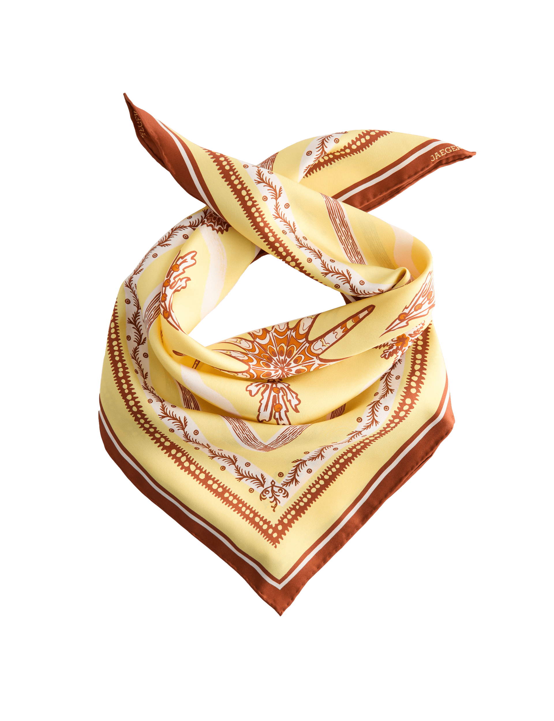 Jaeger pure silk twill printed square scarf 64cm, UK version