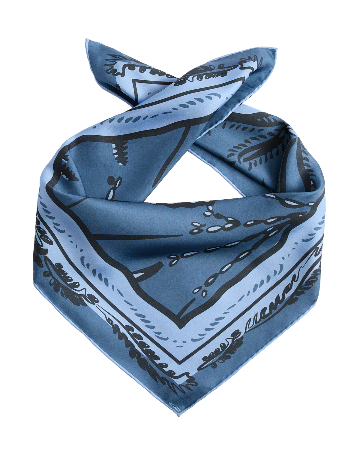 Jaeger pure silk floral print square scarf - British product