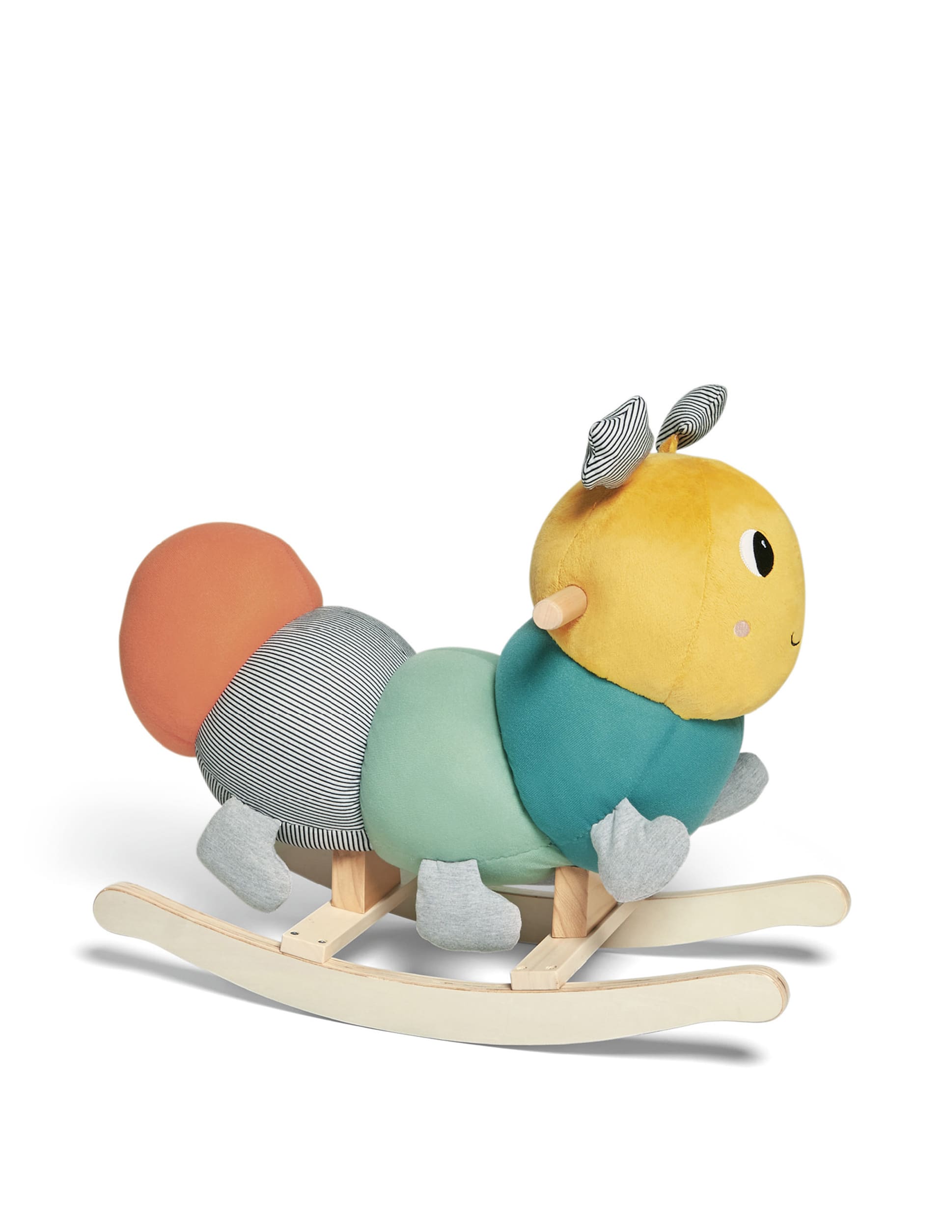 Mamas & Papas rocking caterpillar toy for 12 months, imported from the UK