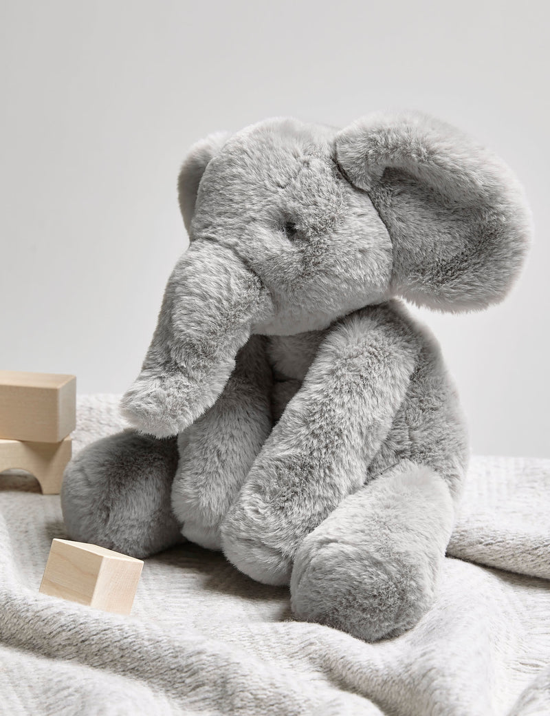 Mamas & Papas Elephant soft toy grey fur regular size (British brand)