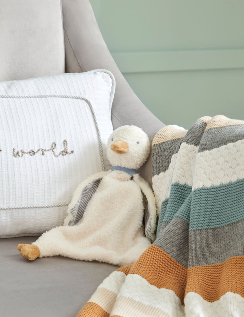 Mamas & Papas Duck Comforter soft faux fur baby blanket (British brand)