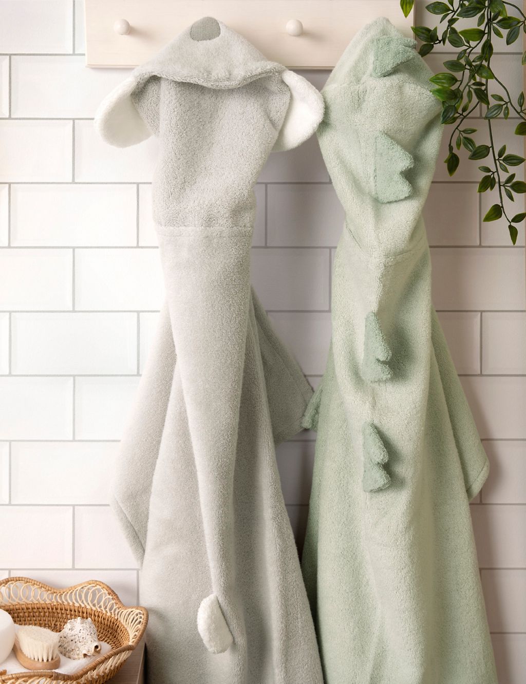 Hooded Dinosaur Baby Towel GOODS M&S   