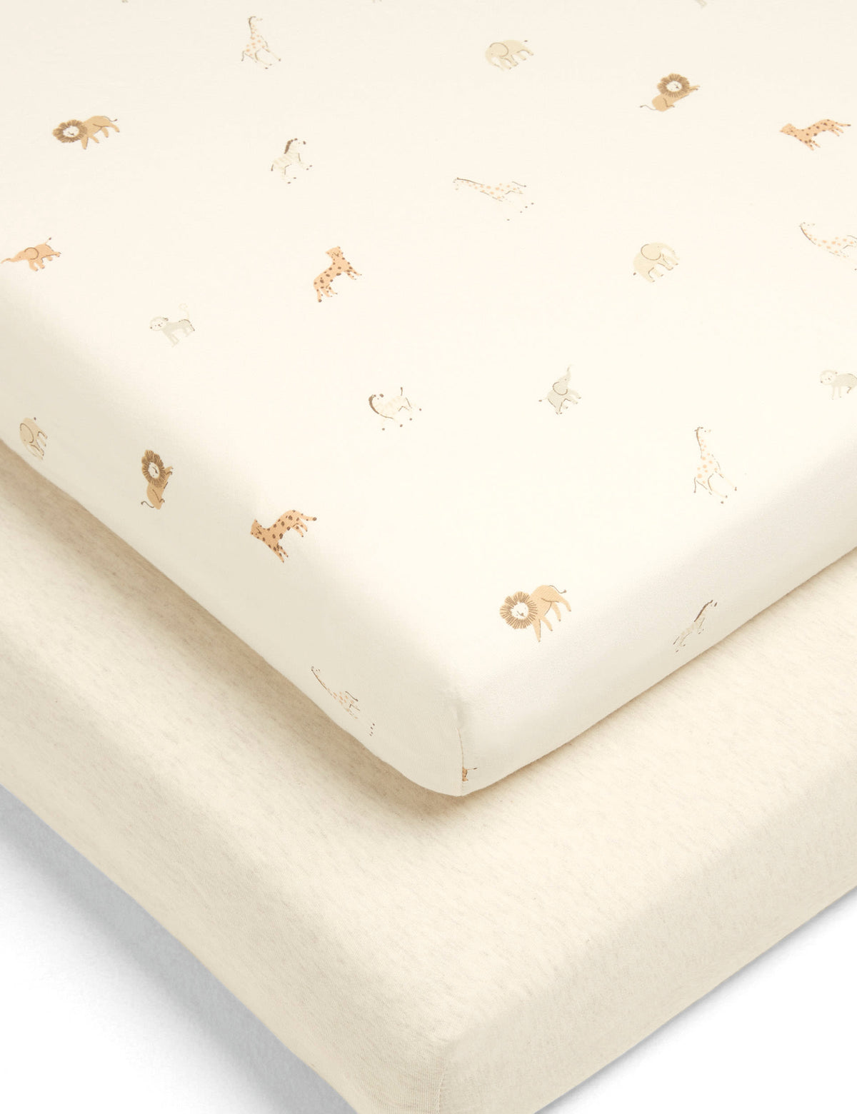Mamas & Papas born to be wild cotbed fitted sheets 2 pack, imported from the UK