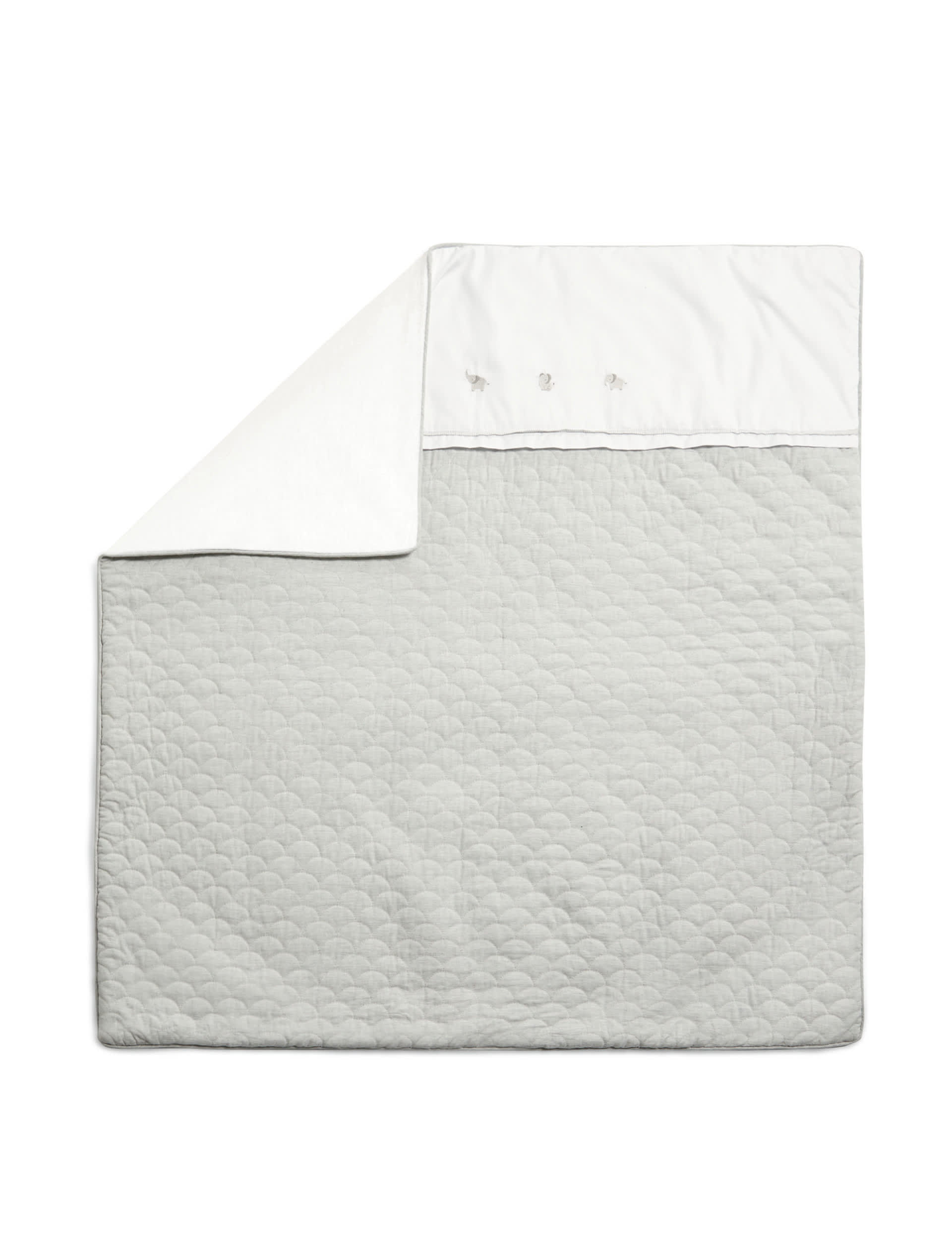 Mamas & Papas elephant cotbed quilt 2.5 tog, imported from the UK