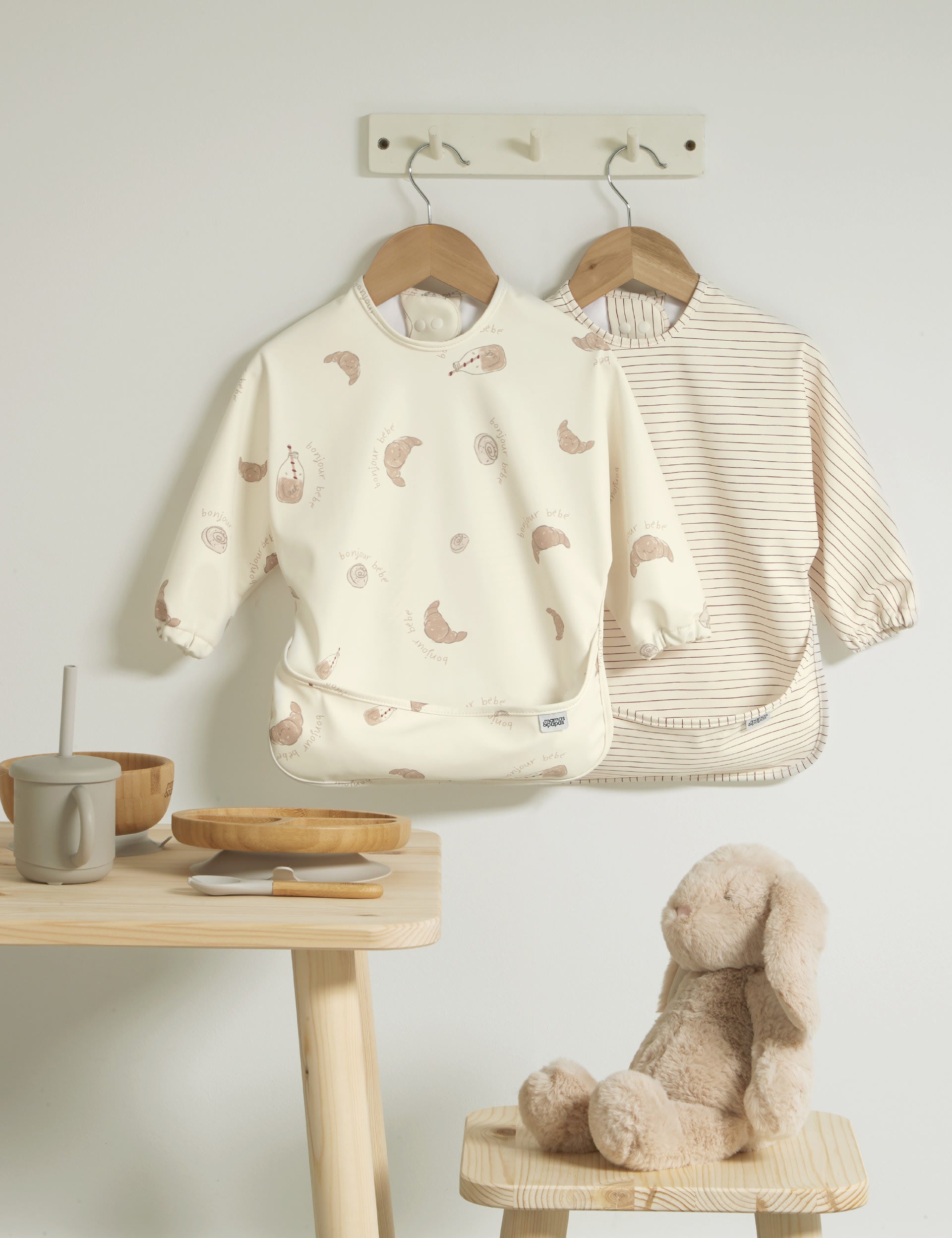 Mamas & Papas striped bibs 2 pack, UK version
