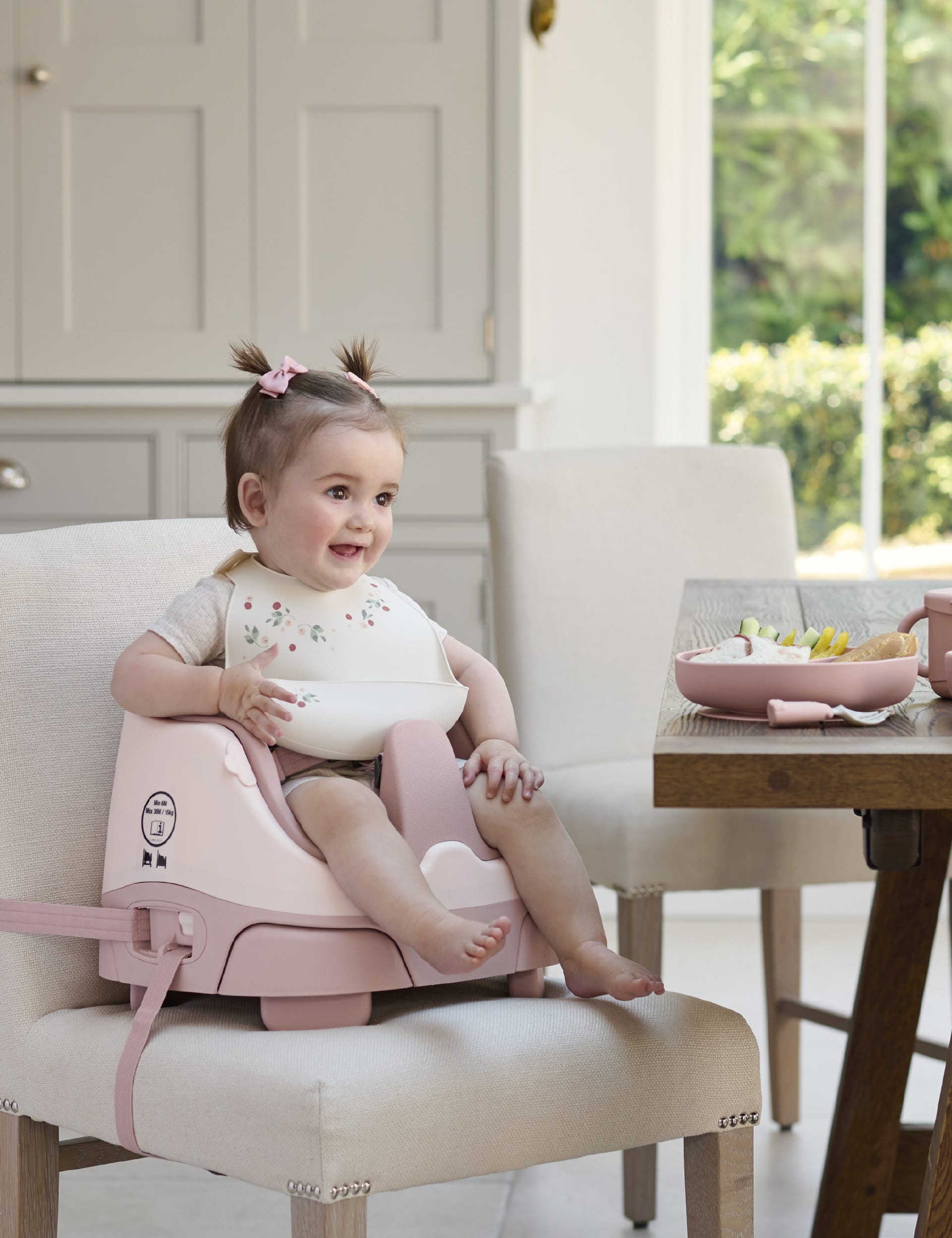 Mamas & Papas 2 pack plain and floral dribble bibs, imported from the UK