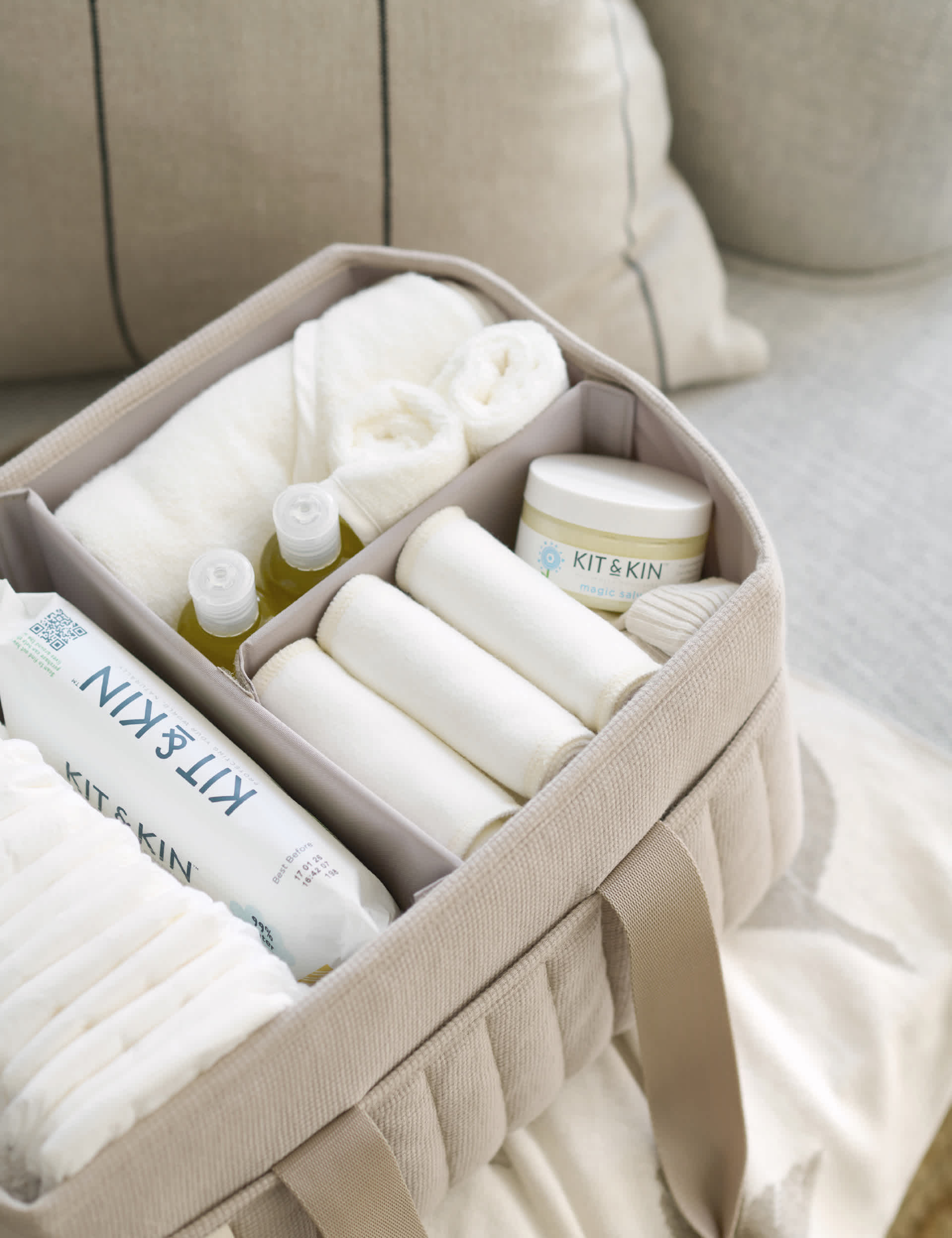 Mamas & Papas nappy caddy with compartments, UK version