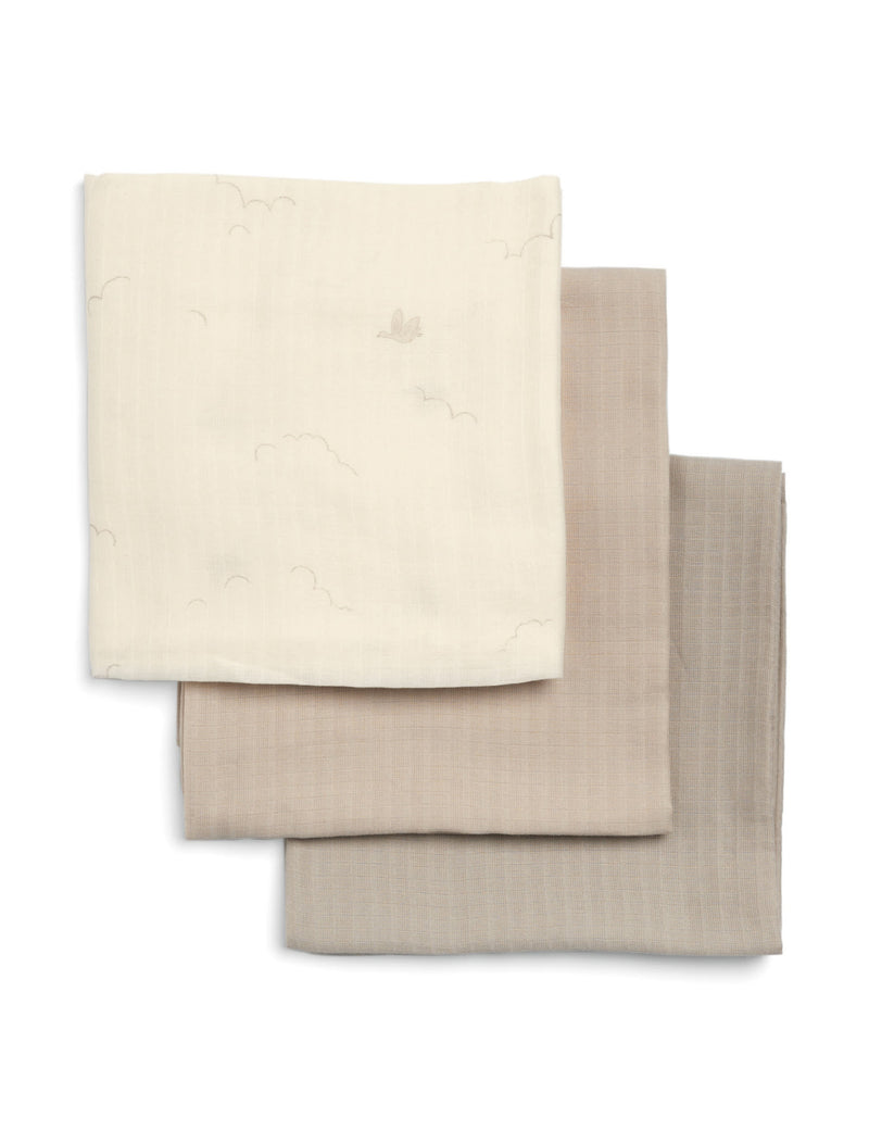 Mamas & Papas pure cotton muslin squares 3-pack (British brand)