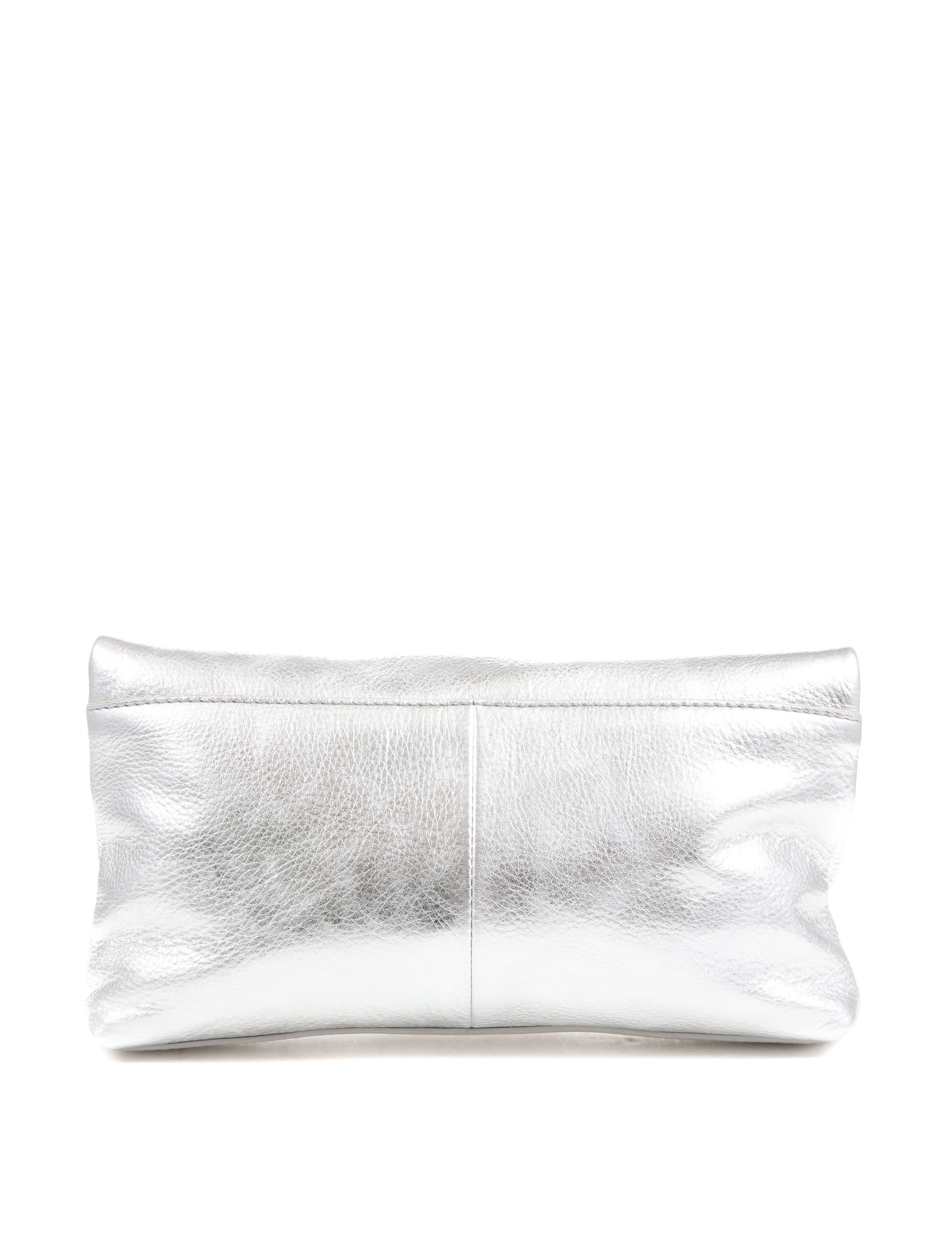 Jones Bootmaker leather metallic foldover clutch bag (British brand)