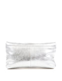 Jones Bootmaker leather metallic foldover clutch bag (British brand)