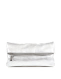 Jones Bootmaker leather metallic foldover clutch bag (British brand)