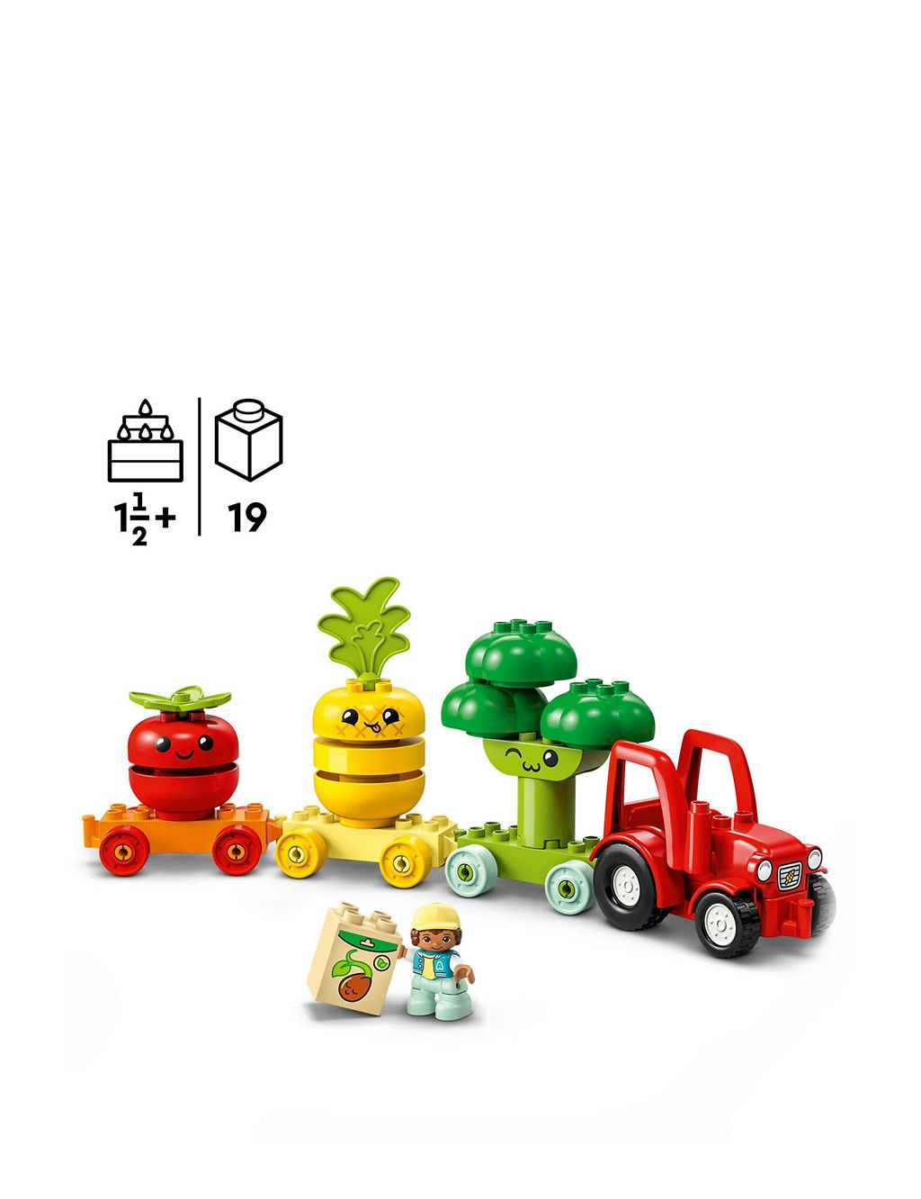 LEGO DUPLO Fruit and Vegetable Tractor Toy Set 10982 (1.5 - 3 Yrs) GOODS M&S   