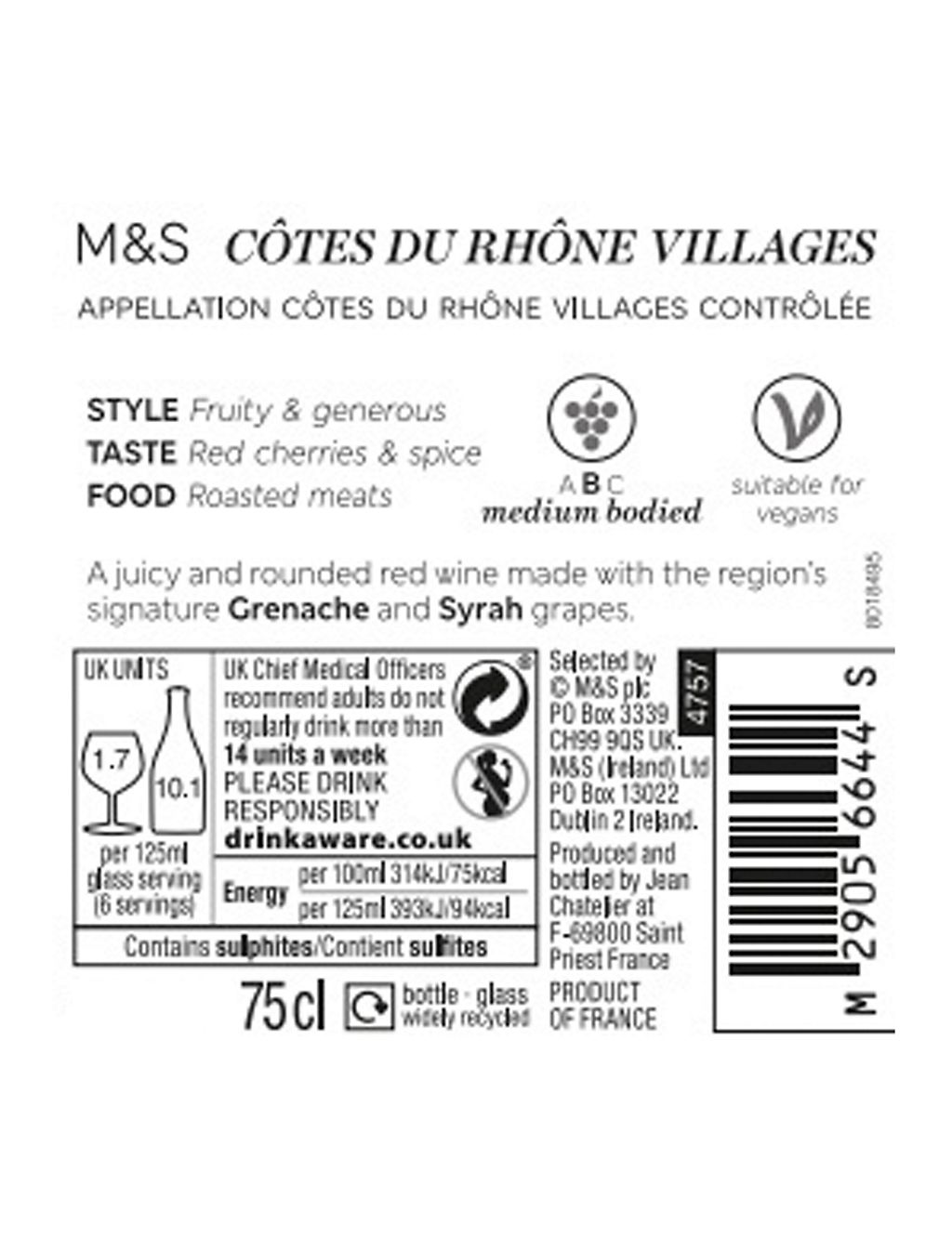 Côtes du Rhône Villages - Case of 6 GOODS M&S   