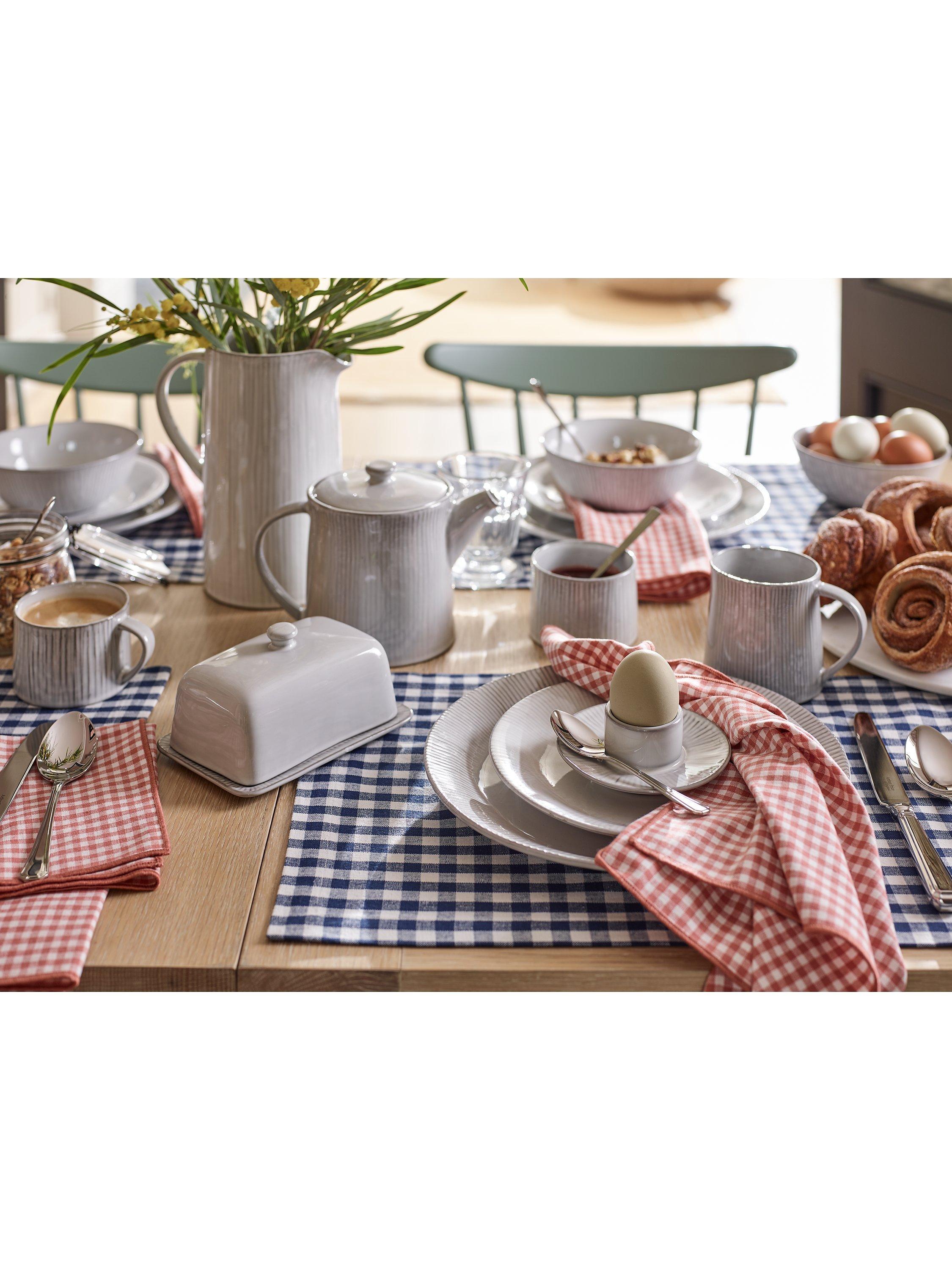 John Lewis stoneware side plate grey 16.3cm - British product