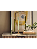 John Lewis speckle candle holder green stoneware, UK version