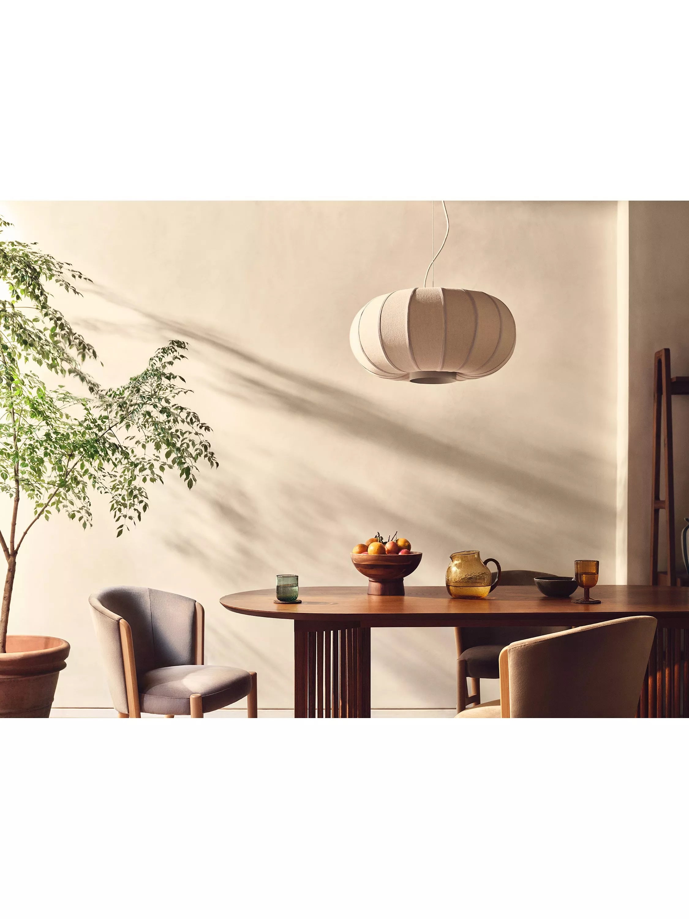 John Lewis Pumpkin pendant ceiling light oatmeal grey, UK version
