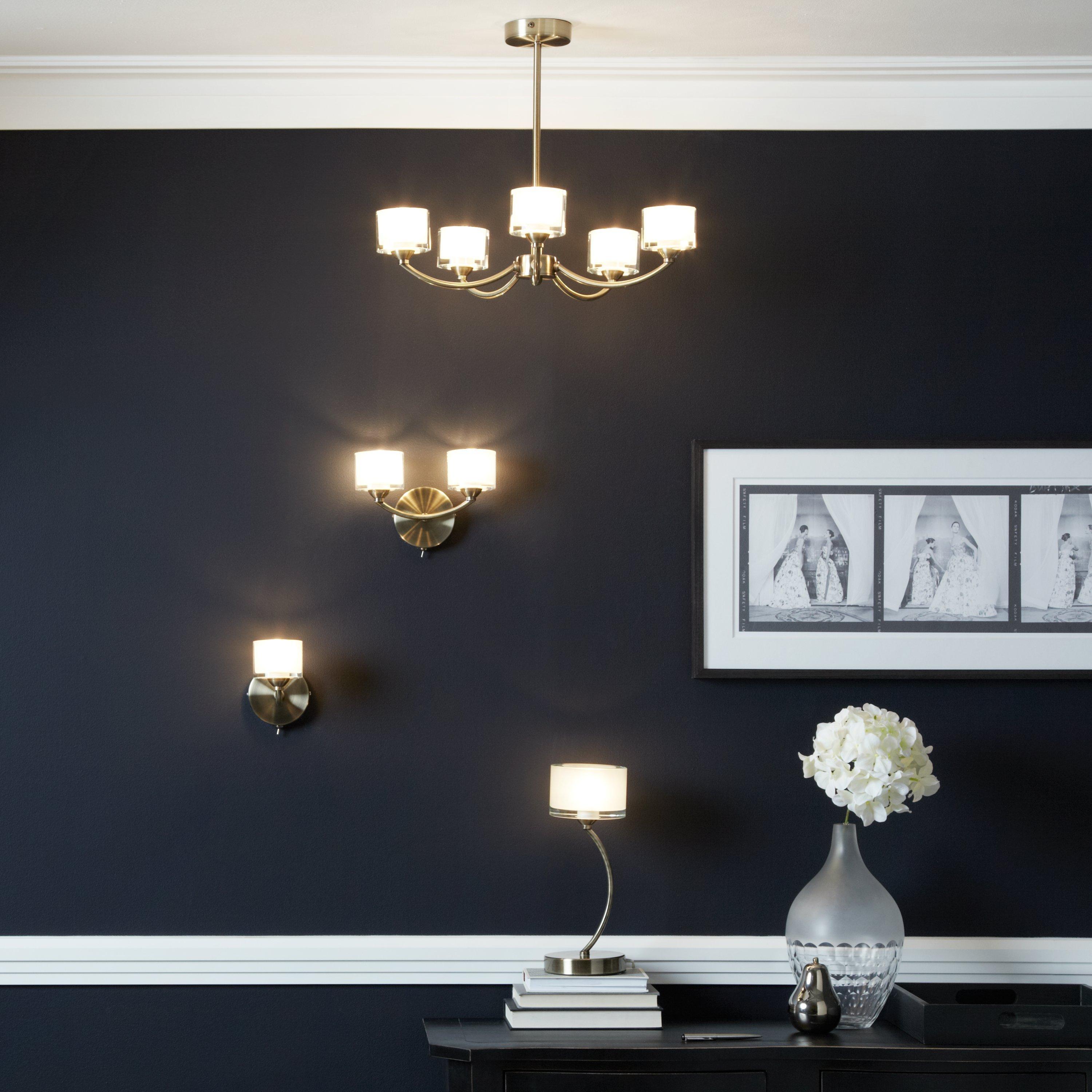 John Lewis Paige double wall light satin nickel - British product