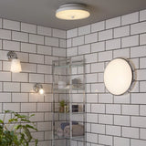 Astro Anton bathroom wall light polished chrome opal glass, UK version