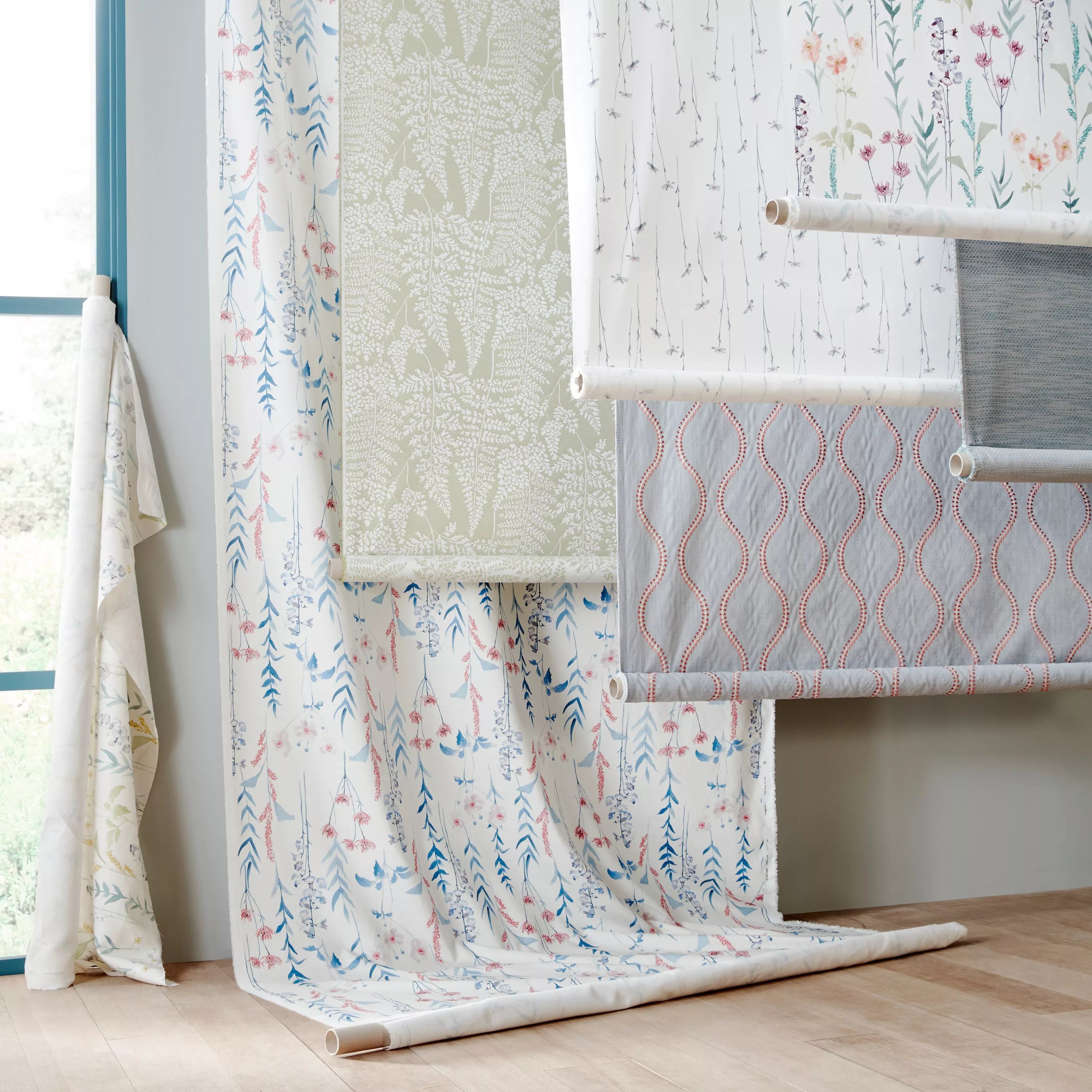 John Lewis Longstock floral furnishing fabric in multi colour, UK version