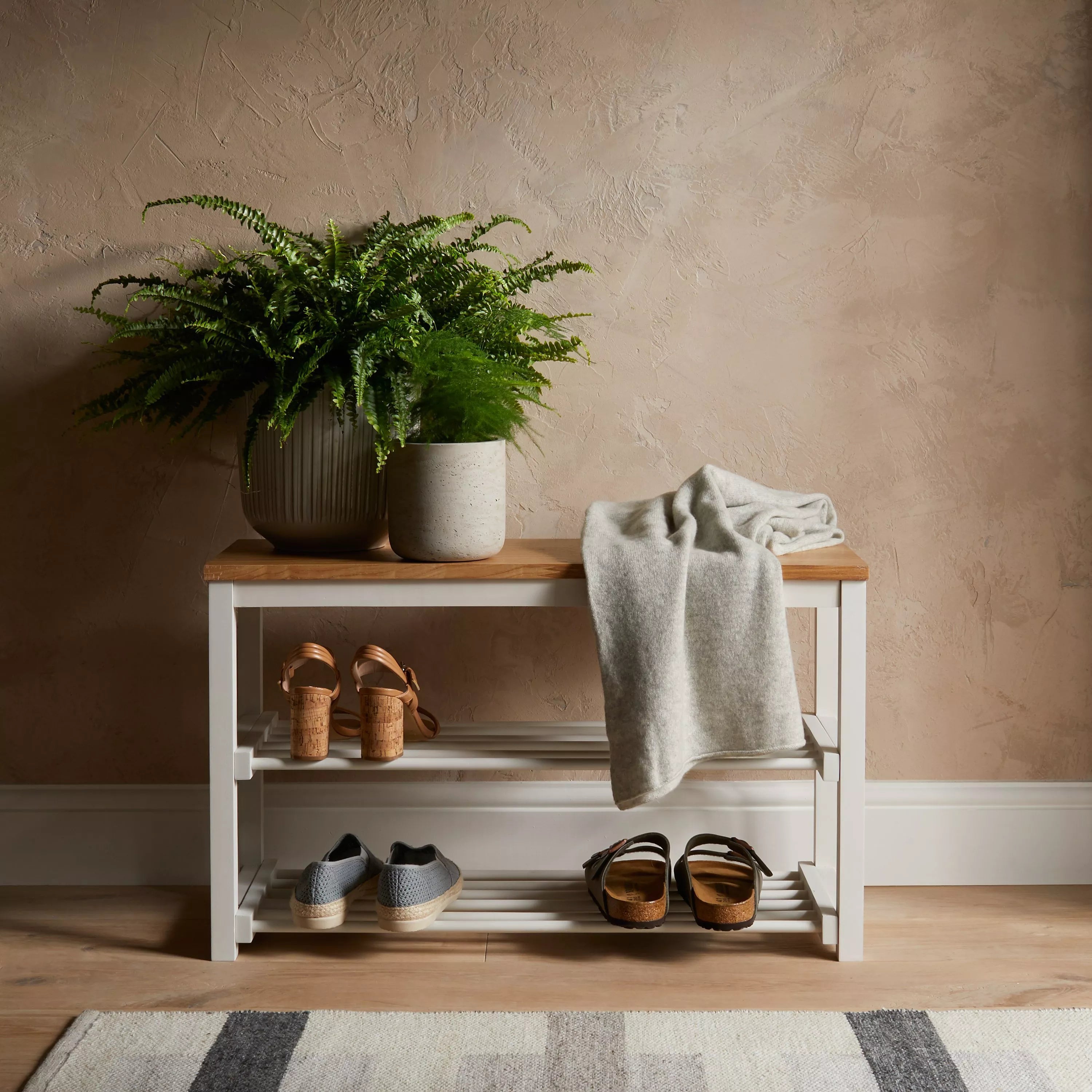 John Lewis Modern Country 3 tier shoe rack, imported from the UK
