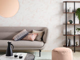 John Lewis velvet pouffe with piped edges, imported from the UK