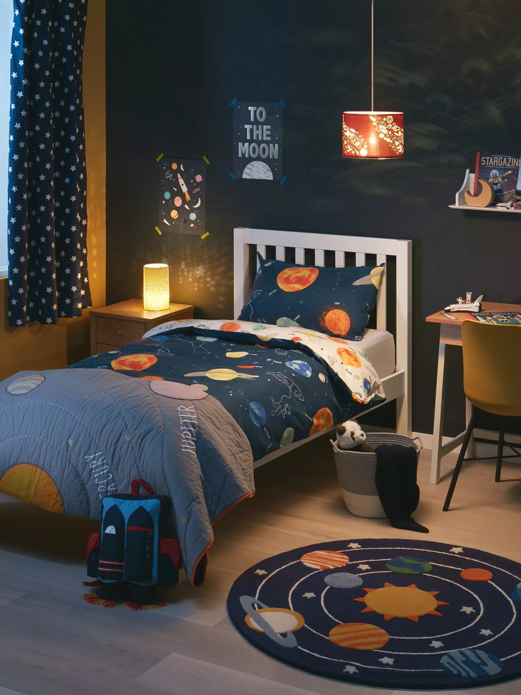 John Lewis Outer Space quilted bedspread king size (British brand)