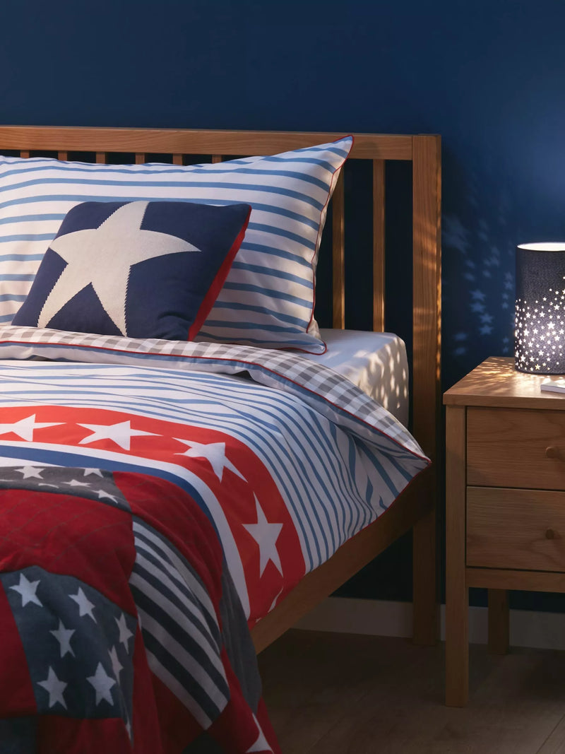 John Lewis Stars & Stripes cushion red/blue 40cm - British product