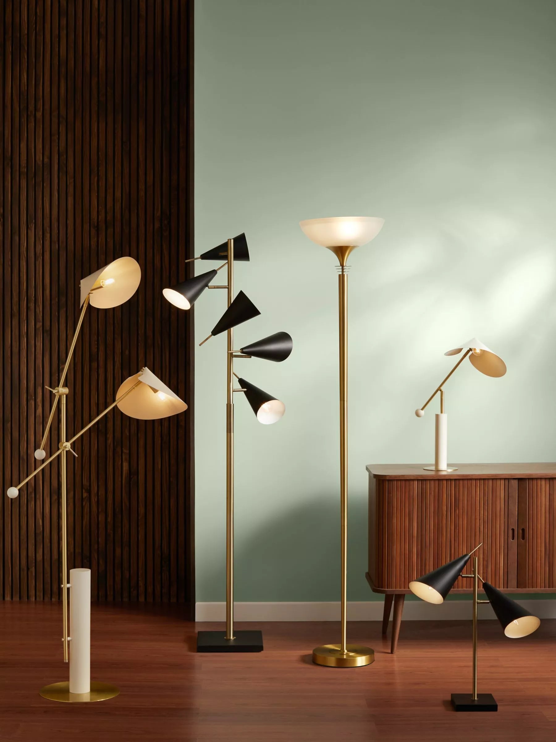 John Lewis Azure uplighter floor lamp tall metal glass, UK version