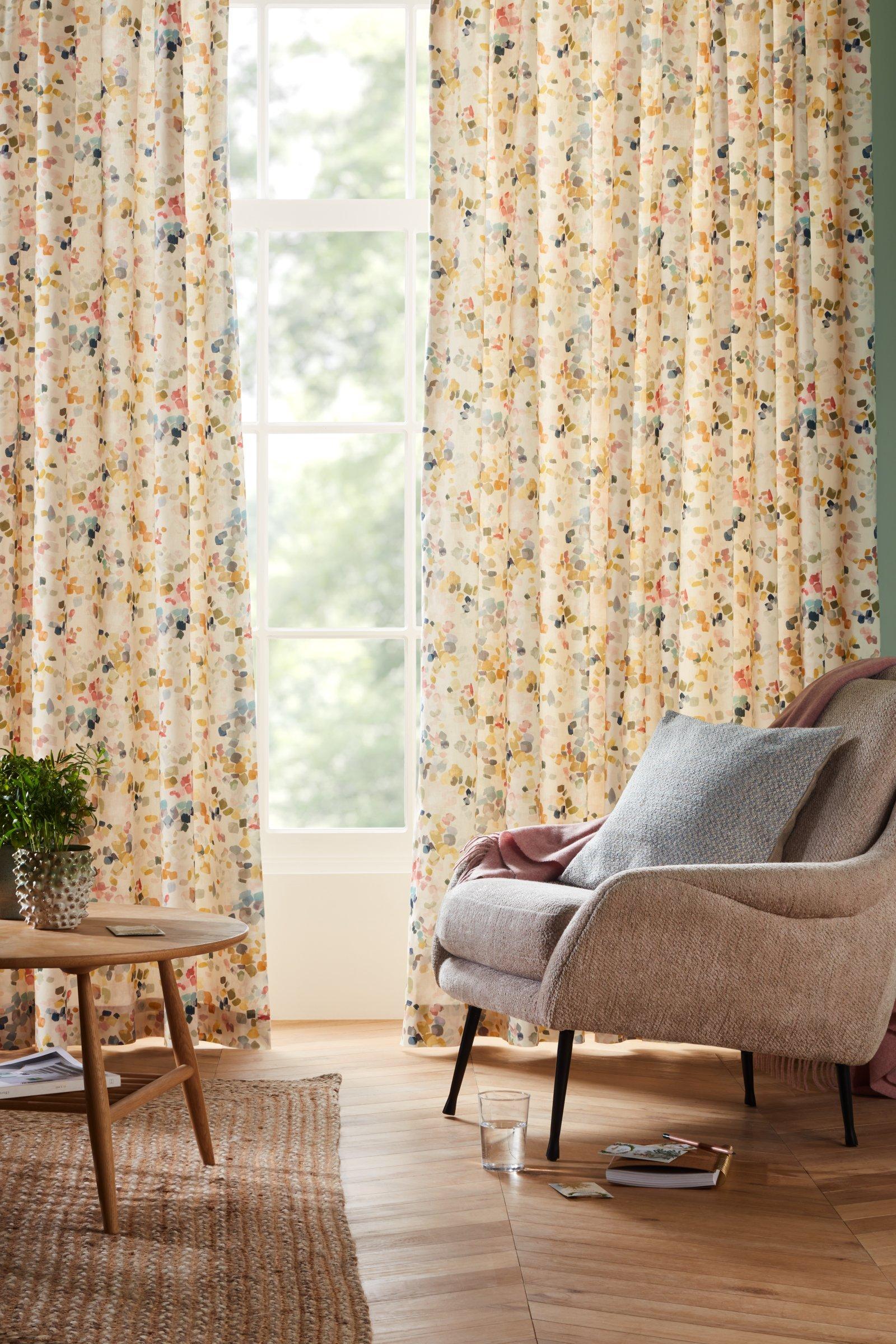 John Lewis Dapple abstract print curtains 117x137cm (British brand)