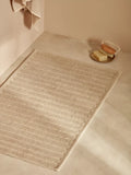 John Lewis linen blend stripe bath mat in natural, 50x80cm - British product