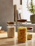 John Lewis glass storage jar with acacia wood lid 500ml (British brand)