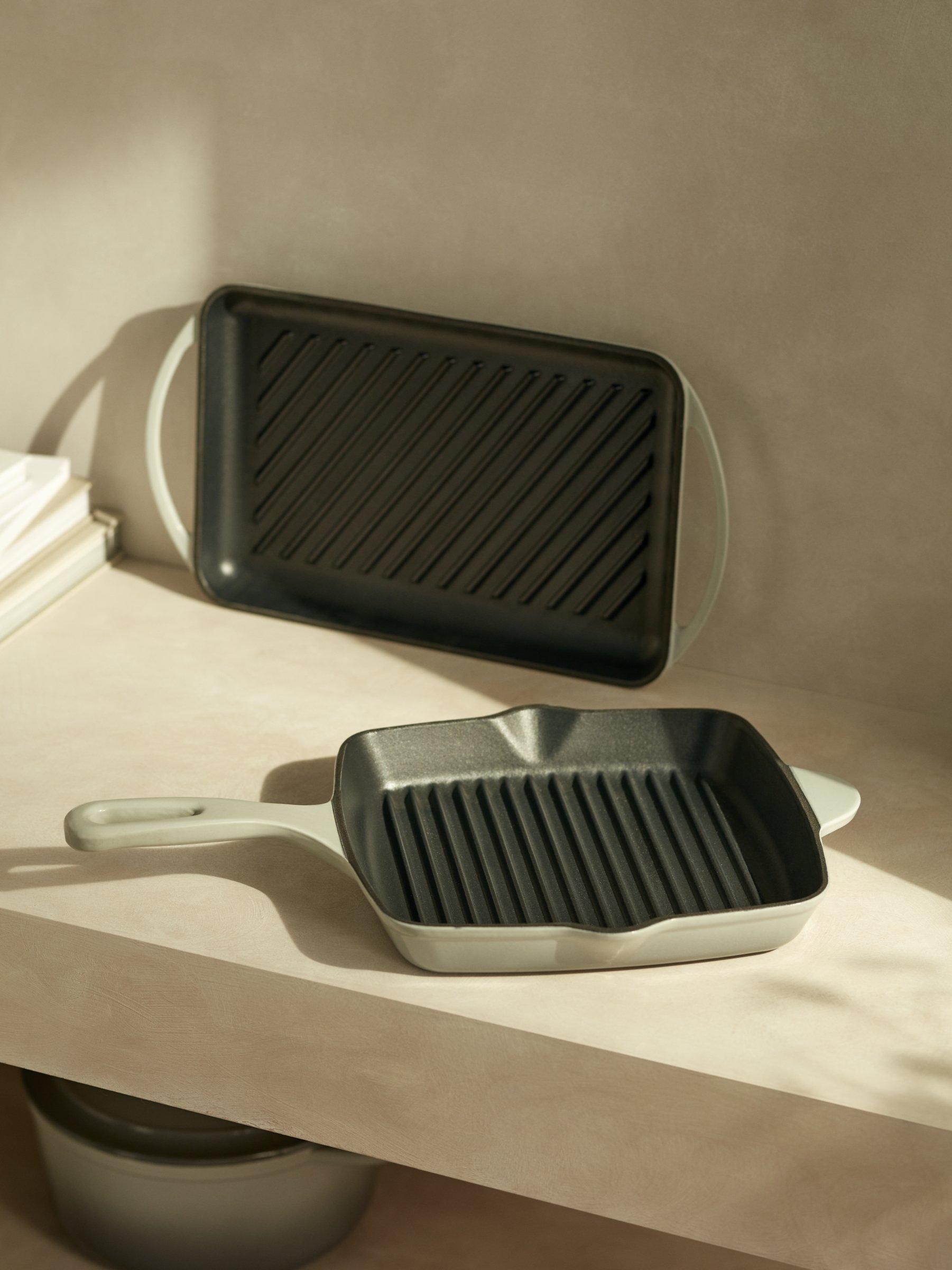 John Lewis Cast Iron Rectangular Grill Pan 33cm, UK version