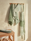 John Lewis staggered stripe cotton apron (British brand)