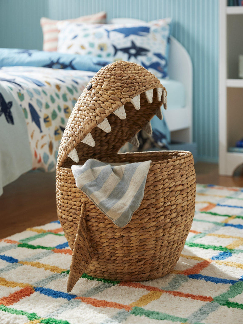 John Lewis kids shark water hyacinth laundry basket, UK version
