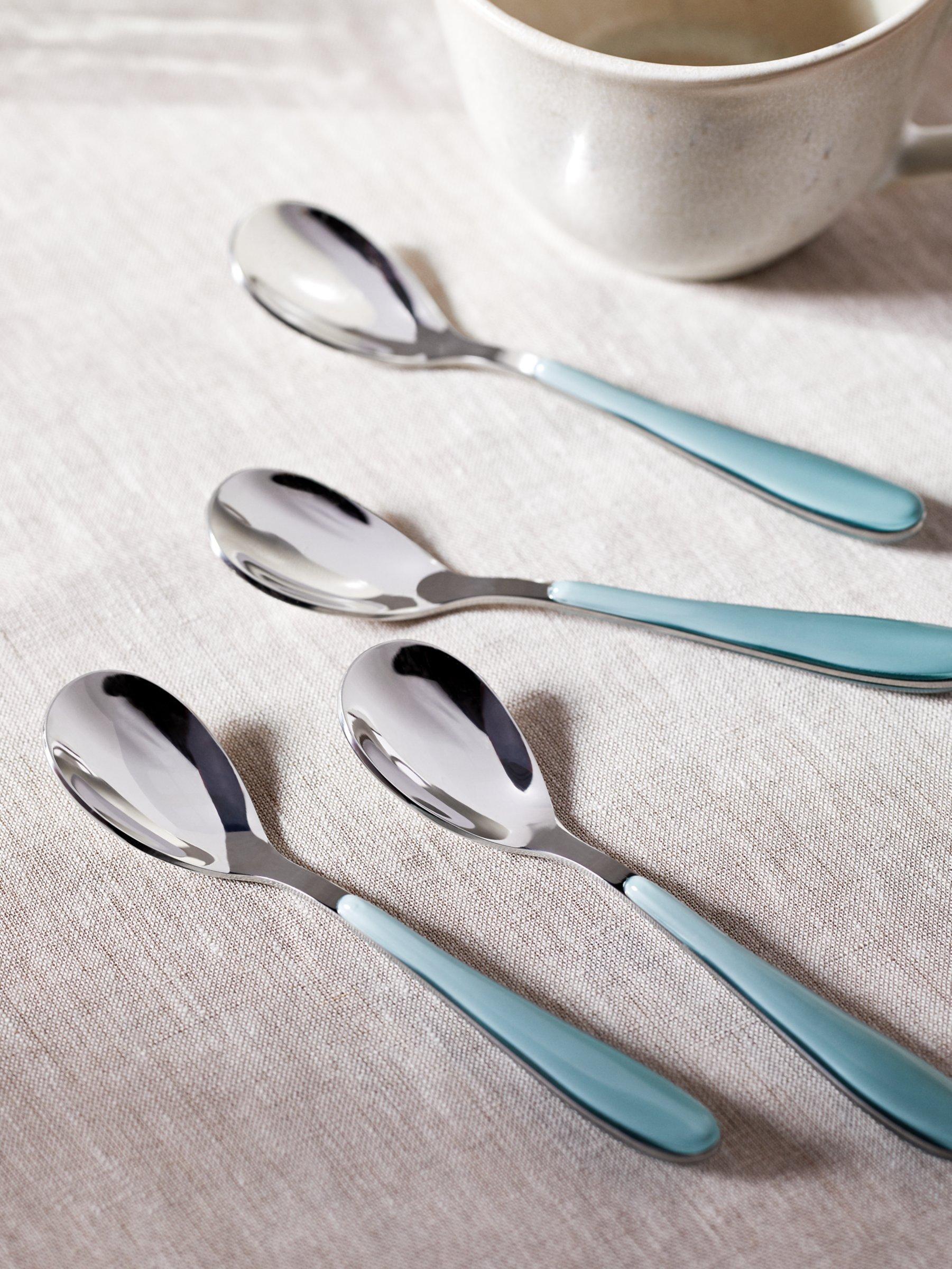 John Lewis Studio teaspoons set of 4 green handles - British product