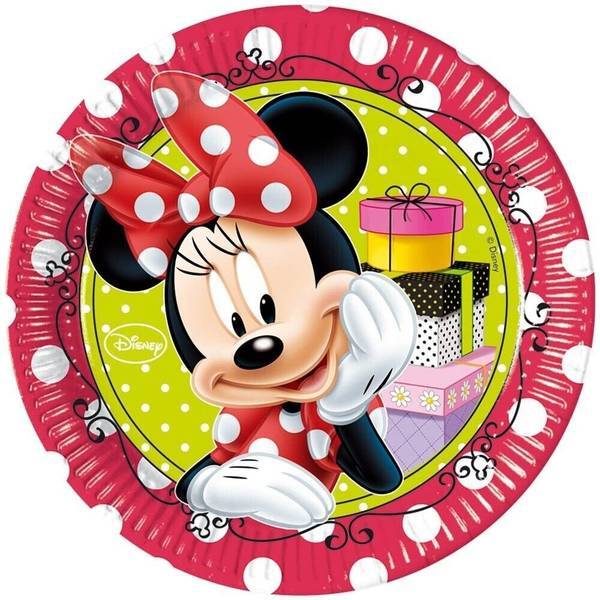 Disney Polka Dot Minnie Mouse Party Plates (Pack of 8)