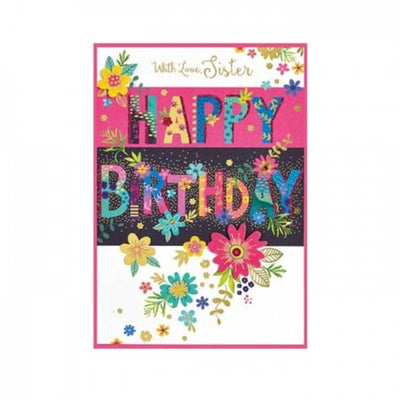 Superdrug Simon Elvin With Love Sister Flowers BirthdayCard(Pack of 6)- Buy online at McGrocer
