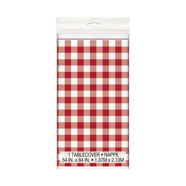 Unique Party Plastic Gingham Party Table Cover