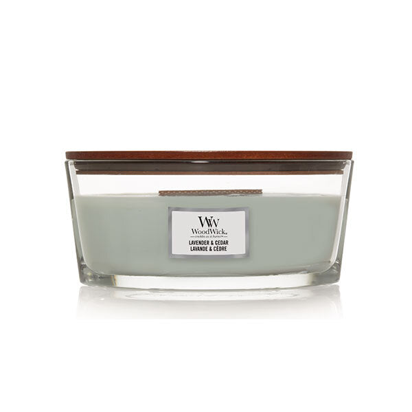 Woodwick Large Ellipse Heathwick Lavender & Cedar Candle 16oz