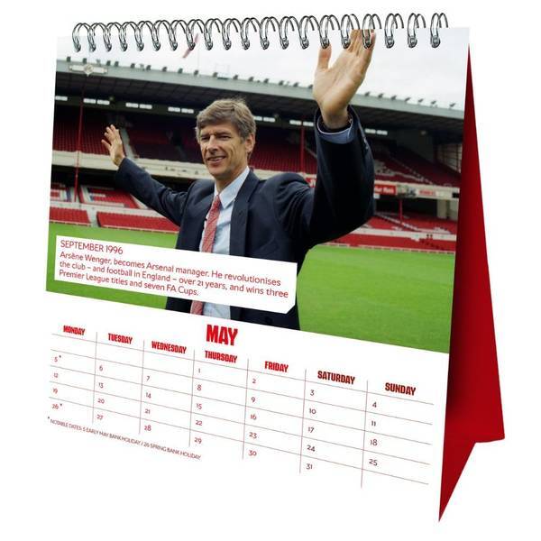 Arsenal FC 2025 Desktop Calendar