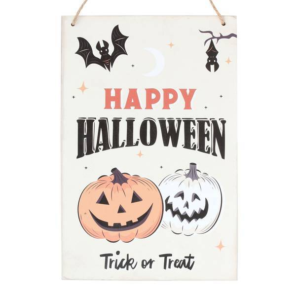 Something Different Halloween Spooky Pumpkin Hanging Sign