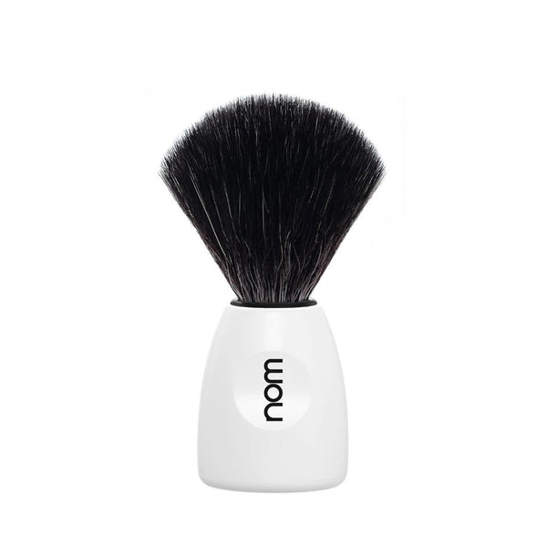 Nom LASSE Black Fibre Shaving Brush in White