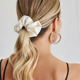 Livingandhome 4Pcs Hair Scrunchies Elastics Hair Bands