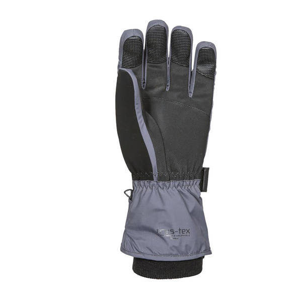 Unisex glove. Lightly padded. Adjustable wrist strap. Adjustable cuff tab. Glove retainer.