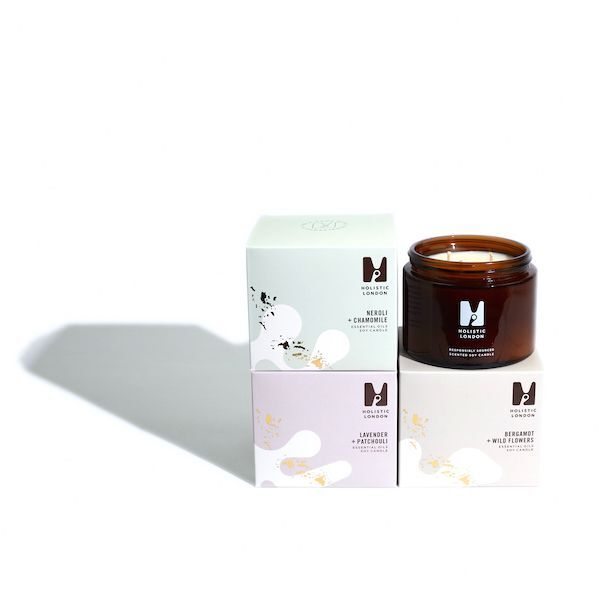 Holistic London Pink Pepper + Peony Scented Candle 500ml